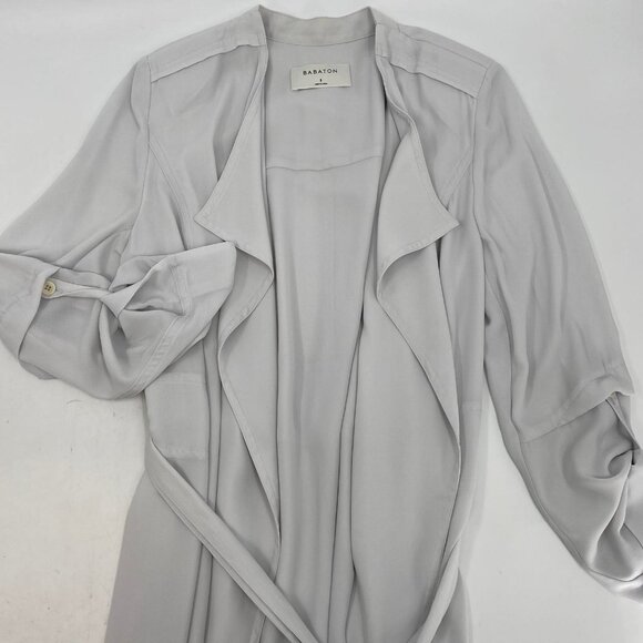 Babaton Gray Belted Classic Duster Jacket | Size S - Picture 2 of 8